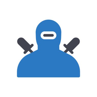 Şeffaf bir arkaplan üzerinde ninja vektör illüstrasyonu. Konsept ve grafik tasarımı için mükemmel kalite semboller..