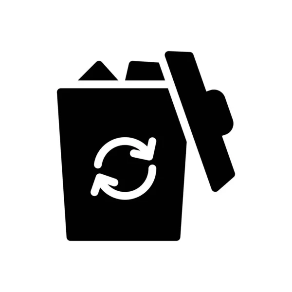 Dustbin Vector Illustration Transparent Background Premium Quality Symbols Glyphs Icon — Stockový vektor