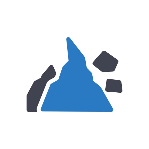 Mountain Vector Illustration Transparent Background Premium Quality Symbols Glyphs Icon — Stok Vektör