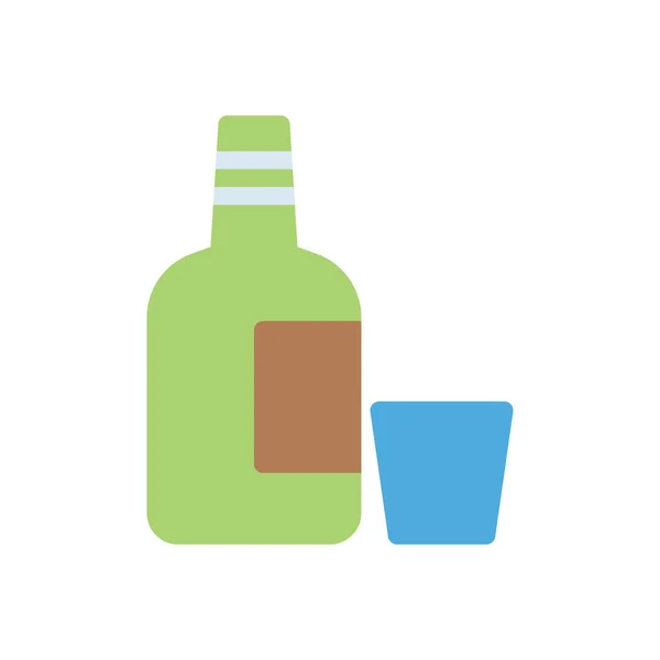 Ilustración Del Vector Botella Sobre Fondo Transparente Símbolos Calidad Premium — Vector de stock