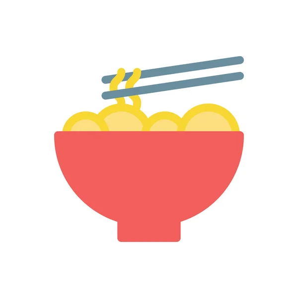 Noodles Vector Illustration Transparent Background Premium Quality Symbols Stroke Icon — Stok Vektör