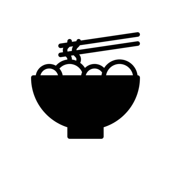 Noodles Vector Illustration Transparent Background Premium Quality Symbols Glyphs Icon — Stockvector