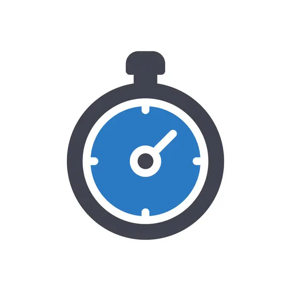 Stopwatch Vector Illustration Transparent Background Premium Quality Symbols Glyphs Icon — Stockvector