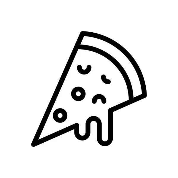 Pizza Vector Ilustración Sobre Fondo Transparente Símbolos Calidad Premium Icono — Archivo Imágenes Vectoriales