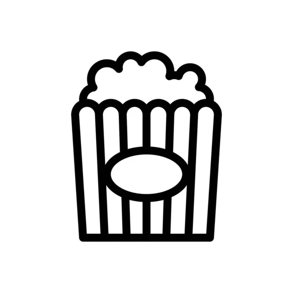 Popcorn Vector Illustration Transparent Background 프리미엄 Symbols Thin Line Icon — 스톡 벡터