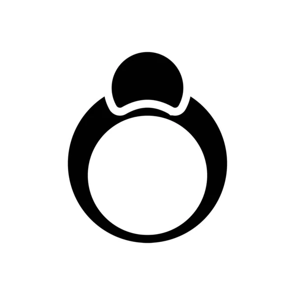 Ilustracja Wektora Pierścienia Przejrzystym Tle Symbole Jakości Premium Ikona Glifów — Wektor stockowy