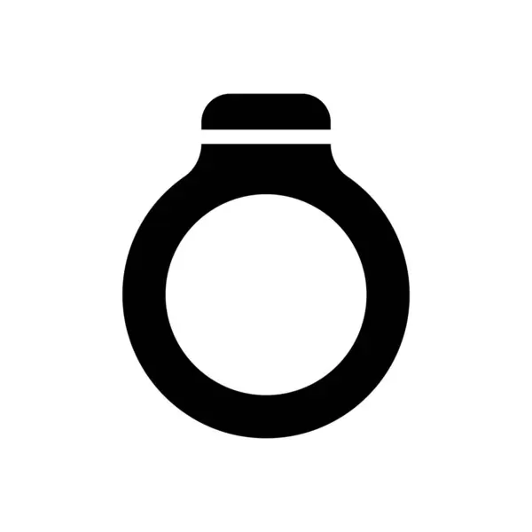 Ring Vector Illustratie Een Transparante Achtergrond Premium Kwaliteit Symbolen Glyphs — Stockvector