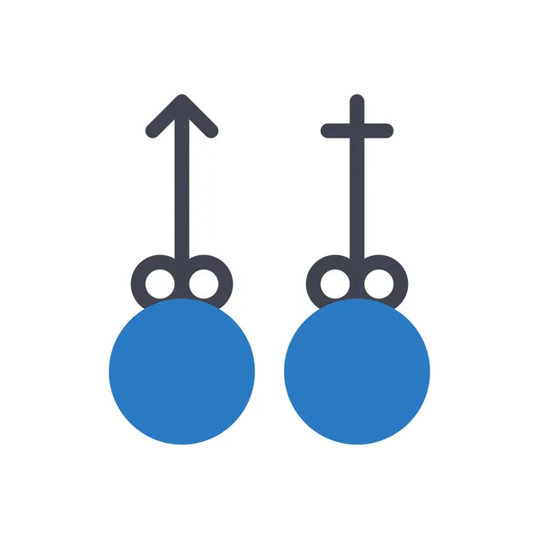 Earrings Vector Illustration Transparent Background Premium Quality Symbols Glyphs Icon — 스톡 벡터