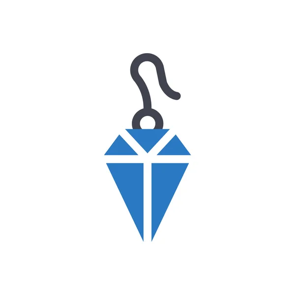 Earring Vector Illustration Transparent Background Premium Quality Symbols Glyphs Icon — Stock Vector