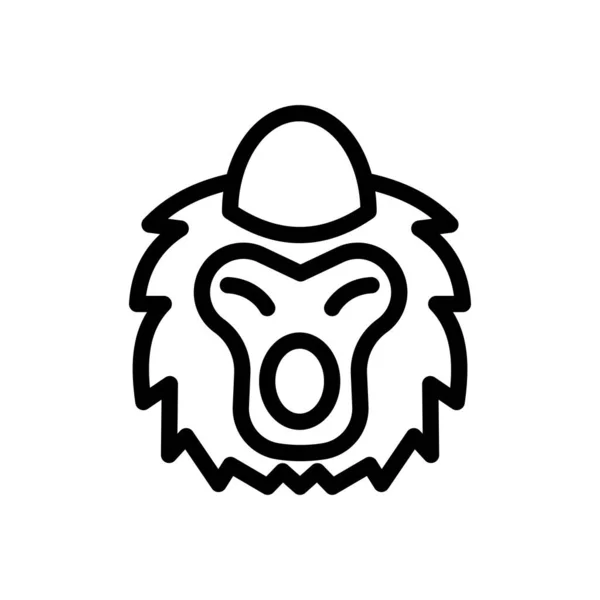 Monkey Vector Illustration Transparent Background Premium Quality Symbols Thin Line — Stockový vektor