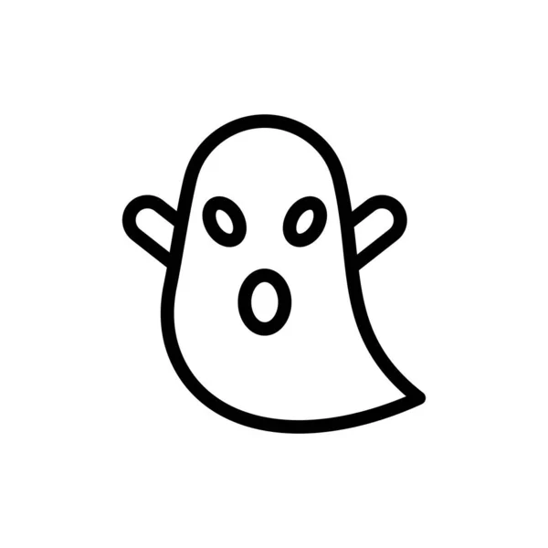 Ghost Vector Illustration Transparent Background Premium Quality Symbols Thin Line — Stock Vector