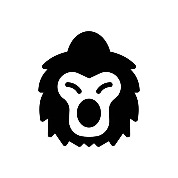 Monkey Vector Illustration Transparent Background Premium Quality Symbols Glyphs Icon — Stockvector