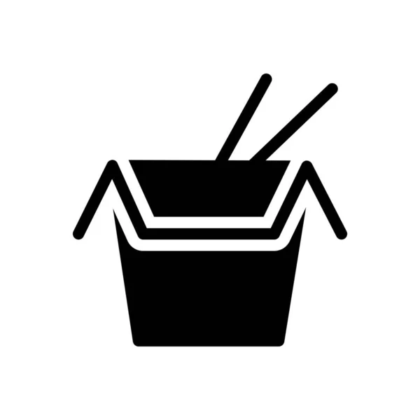 Noodles Vector Illustration Transparent Background Premium Quality Symbols Glyphs Icon — Stock Vector