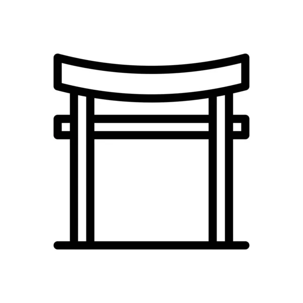 Shrine Vector Illustration Transparent Background Premium Quality Symbols Thin Line — Archivo Imágenes Vectoriales