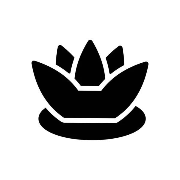 Lotus Vector Illustration Transparent Background Premium Quality Symbols Glyphs Icon — Wektor stockowy
