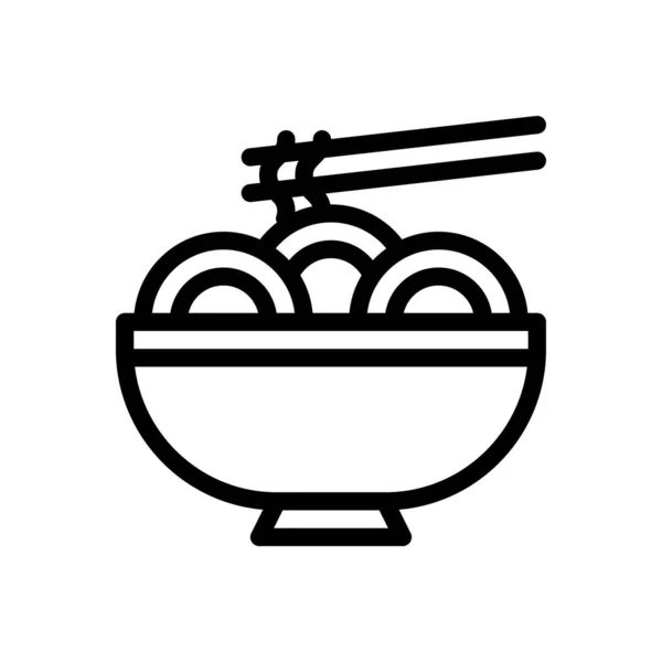 Noodles Vector Illustration Transparent Background Premium Quality Symbols Thin Line — 스톡 벡터