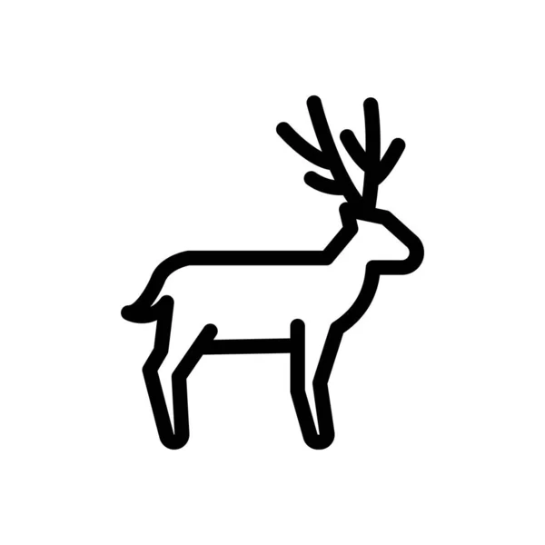 Reindeer Vector Illustration Transparent Background Premium Quality Symbols Thin Line — 스톡 벡터