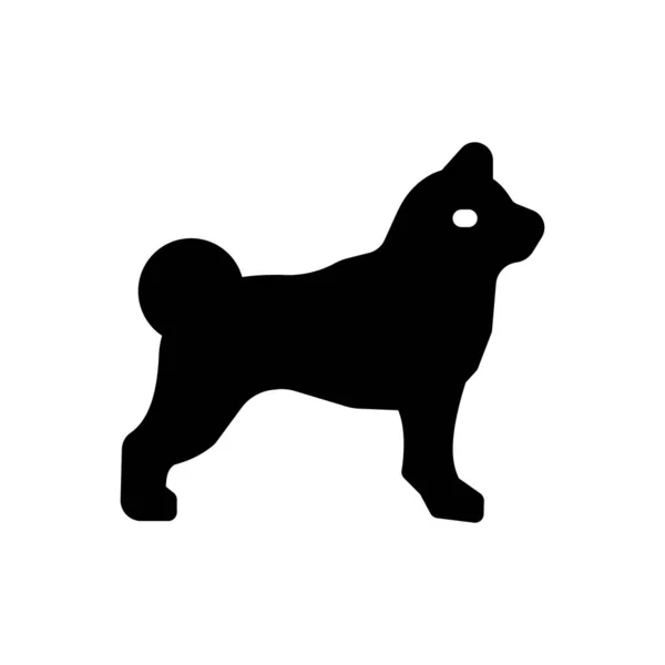 Shiba Vector Illustration Transparent Background Premium Quality Symbols Glyphs Icon — Διανυσματικό Αρχείο