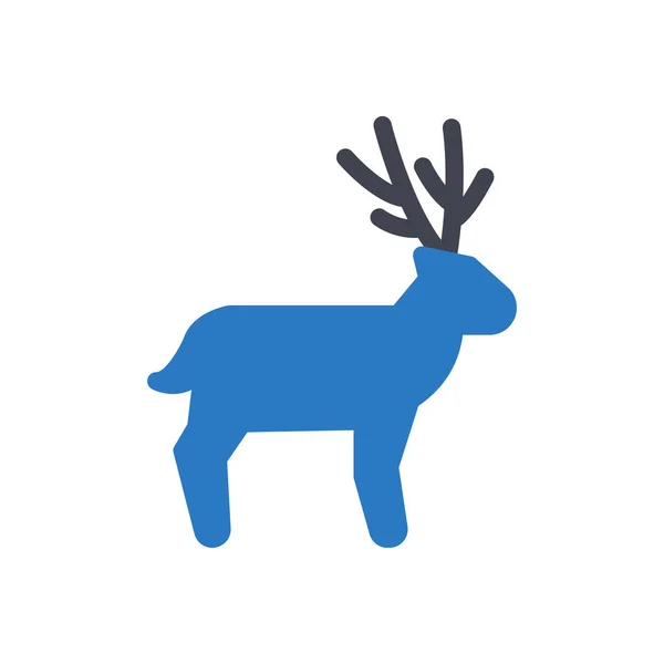 Reindeer Vector Illustration Transparent Background Premium Quality Symbols Glyphs Icon — 스톡 벡터