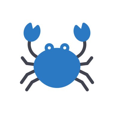 Şeffaf bir arkaplan üzerinde Yengeç vektör çizimi. Konsept ve grafik tasarımı için mükemmel kalite semboller.. 