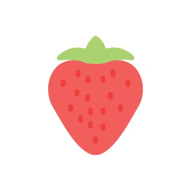 Şeffaf bir arkaplan üzerinde çilek vektör çizimi. Konsept ve grafik tasarımı için birinci sınıf kalite simgeler..