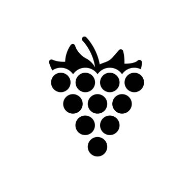 Şeffaf bir arkaplan üzerinde üzüm vektör illüstrasyonu. Konsept ve grafik tasarımı için kaliteli semboller..