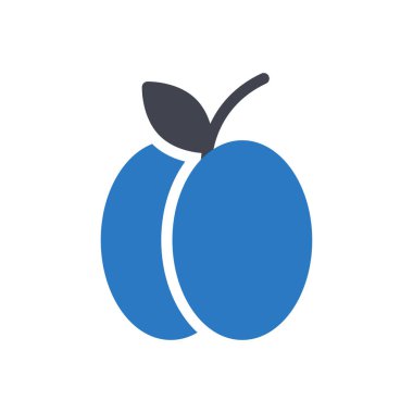 Şeffaf bir arkaplan üzerinde kayısı vektörü çizimi. Konsept ve grafik tasarımı için özel kalite semboller..