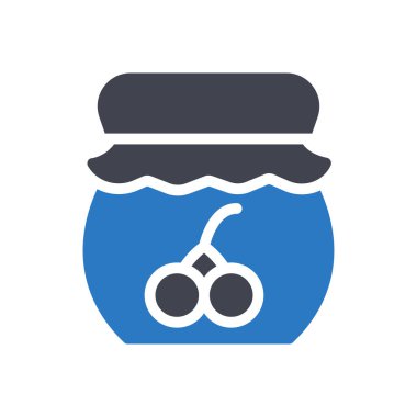 Şeffaf bir arkaplanda kiraz vektör illüstrasyonu. Konsept ve grafik tasarımı için kaliteli semboller.. 