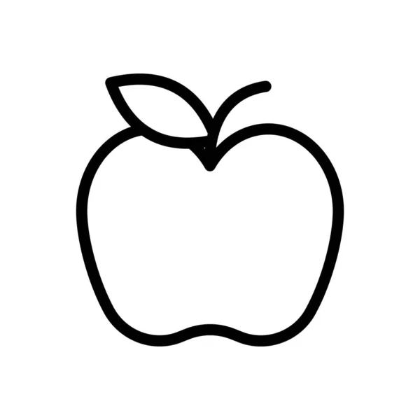 Apple Vector Illustration Transparent Background Premium Quality Symbols Thin Line — 스톡 벡터