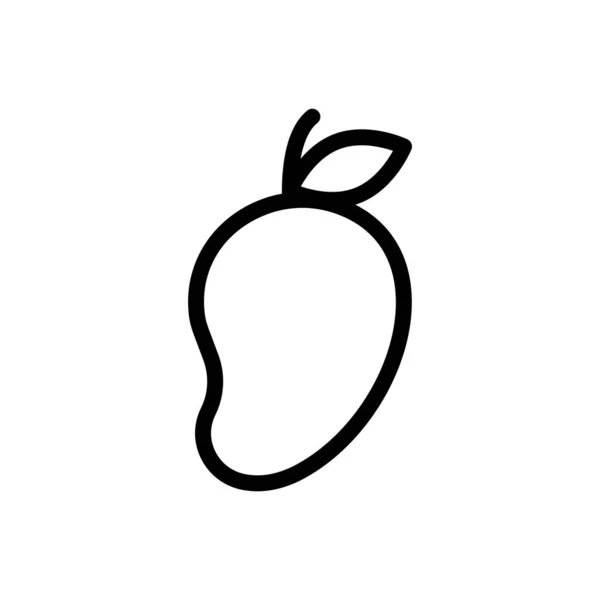 Mango Vector Illustration Transparent Background Premium Quality Symbols Thin Line —  Vetores de Stock