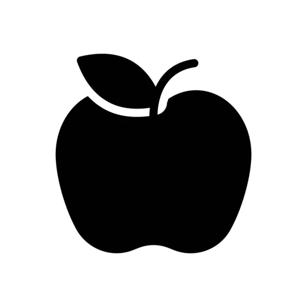 Векторні Ілюстрації Яблука Прозорому Фоні Символи Якості Премій Піктограма Гліфів — стоковий вектор