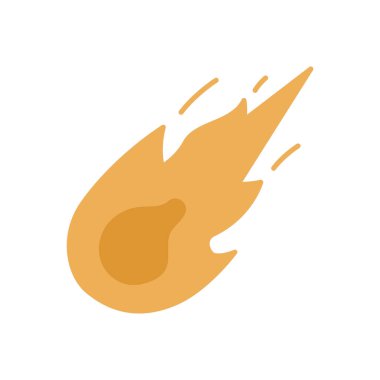 Şeffaf bir arkaplan üzerinde kuyruklu yıldız vektör çizimi. Konsept ve grafik tasarımı için prim kalite simgeleri..