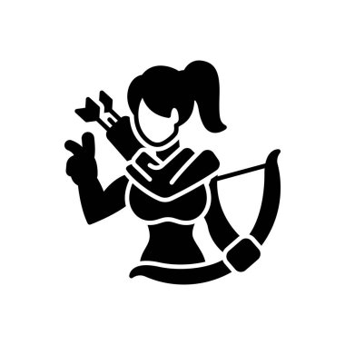 hunter vector illustration on a transparent background.Premium quality symbols.Thin line icon for concept and graphic design.
