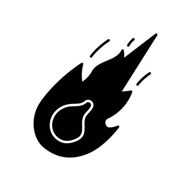 Şeffaf bir arkaplan üzerinde kuyruklu yıldız vektör çizimi. Premium kalite sembolleri. Konsept ve grafik tasarım için ince çizgi simgesi.