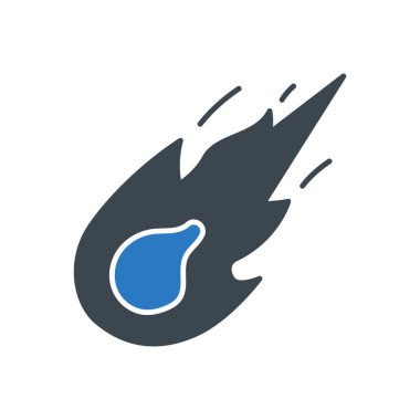 Şeffaf bir arkaplan üzerinde kuyruklu yıldız vektör çizimi. Premium kalite sembolleri. Konsept ve grafik tasarım için ince çizgi simgesi.