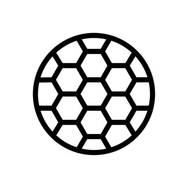 Saydam bir arkaplanda futbol vektör çizimi. Konsept ve grafik tasarım için ince çizgi simgesi.. 