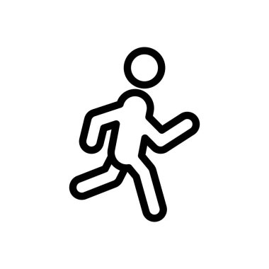 Şeffaf bir arkaplanda vektör çizimi çalıştırılıyor. Premium kalite simgeleri. Konsept ve grafik tasarım için ince çizgi simgesi.