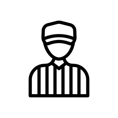 referee vector illustration on a transparent background.Premium quality symbols.Thin line icon for concept and graphic design. 