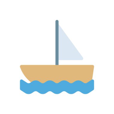 Saydam bir arkaplan üzerinde tekne vektör çizimi. Konsept ve grafik tasarım için mükemmel kalite simgeleri.. 