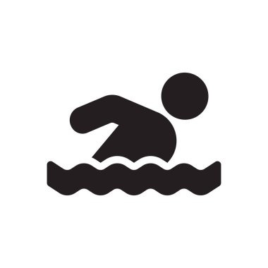 swimming vector illustration on a transparent background.Premium quality symbols.Glyphs icon for concept and graphic design.