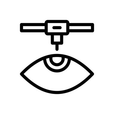 Şeffaf bir arkaplanda göz vektör çizimi. Konsept ve grafik tasarım için ince çizgi simgesi..