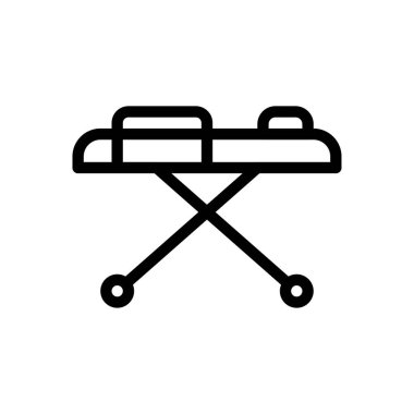 şeffaf bir arkaplan üzerinde sedye vektör çizimi. Premium kalite semboller. Konsept ve grafik tasarım için ince çizgi simgesi.