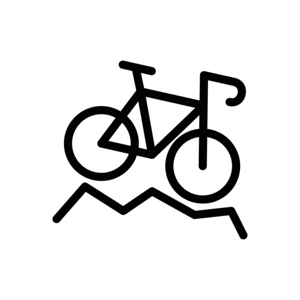 Cycling Vector Illustration Transparent Background Premium Quality Symbols Thin Line — Stock Vector