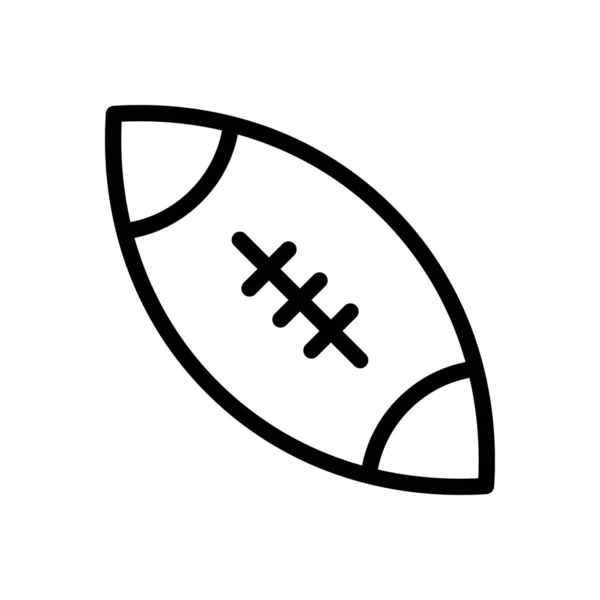 Ilustracja Wektora Rugby Przejrzystym Tle Symbole Jakości Premium Cienka Ikona — Wektor stockowy