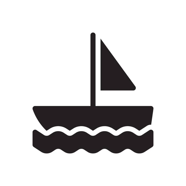 Boat Vector Illustration Transparent Background Premium Quality Symbols Glyphs Icon — Stock Vector