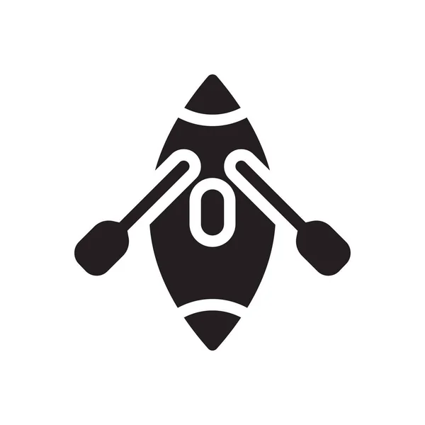 Canoe Vector Illustration Transparent Background Premium Quality Symbols Glyphs Icon — Stockvector