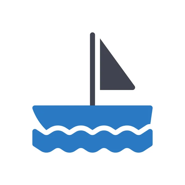 Bootsvektorillustration Auf Transparentem Hintergrund Symbole Premium Qualität Glyphen Symbol Für — Stockvektor