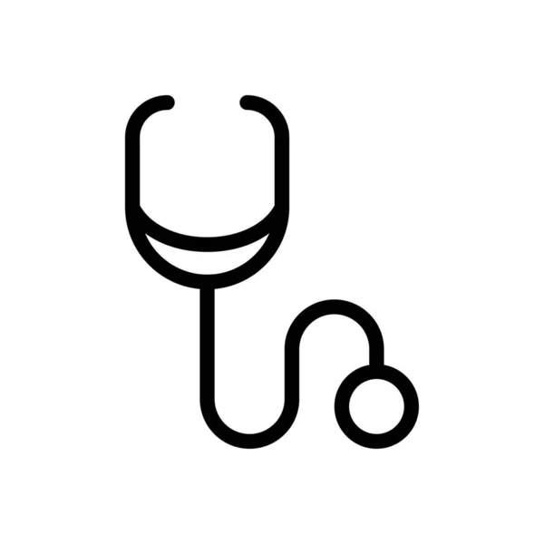 Stethoscoop Vector Illustratie Een Transparante Achtergrond Premium Kwaliteit Symbolen Dunne — Stockvector