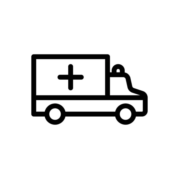 Krankenwagen Vektor Illustration Auf Transparentem Hintergrund Symbole Premium Qualität Thin — Stockvektor