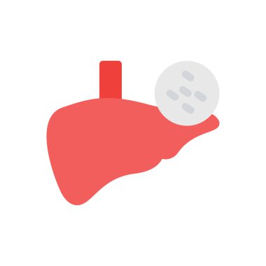 Şeffaf bir arkaplan üzerinde karaciğer vektör çizimi. Konsept ve grafik tasarımı için kaliteli semboller..